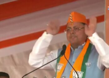 पुष्कर सिंह धामी ने नैनीताल में चुनावी जनसभा को संबोधित किया